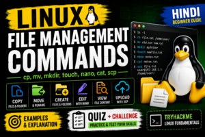 Linux File Management Commands Explained (cp, mv, scp) | Hindi
